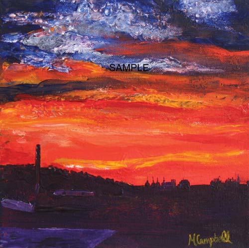 Sunset over Fountainbridge